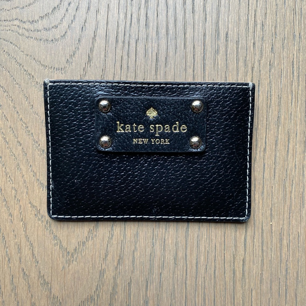 Kate Spade Card Case - Black and Tan